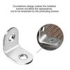10pcs Stainless Steel Angle Code L-shaped Right Angle Bracket 90 Degree Angle Bracket Fastener25*25mm Silver - RIpj