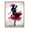 Mulher negra dançando pôster abstrato aquarela tela arte de parede pinturas decorativas impressões imagem sala de estar decoração nórdica