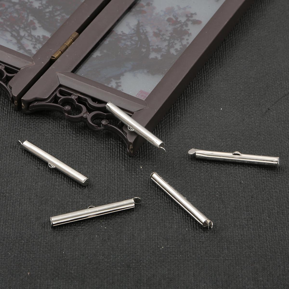 

Новые 30-50 шт., обжимные застежки, колпачки-слайдеры, DIY, разъемы для ожерелья, браслета, ювелирные изделия, фурнитура 35mm 30pcs серебряный