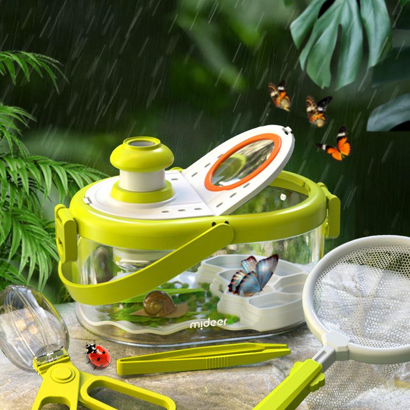 

Ящик для наблюдения за насекомыми с увеличением, инструмент для изготовления образцов, детский научный небольшой экспериментальный набор, биологическая игрушка