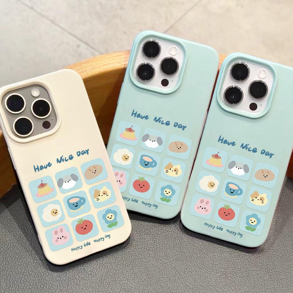 Phone Case for iPhone 11 13 Case iPhone 12 14 15 16 Pro Max 12 Pro 15 Plus Leather Painted Waterproof Drop-proof and Wear-resistant Cartoon
