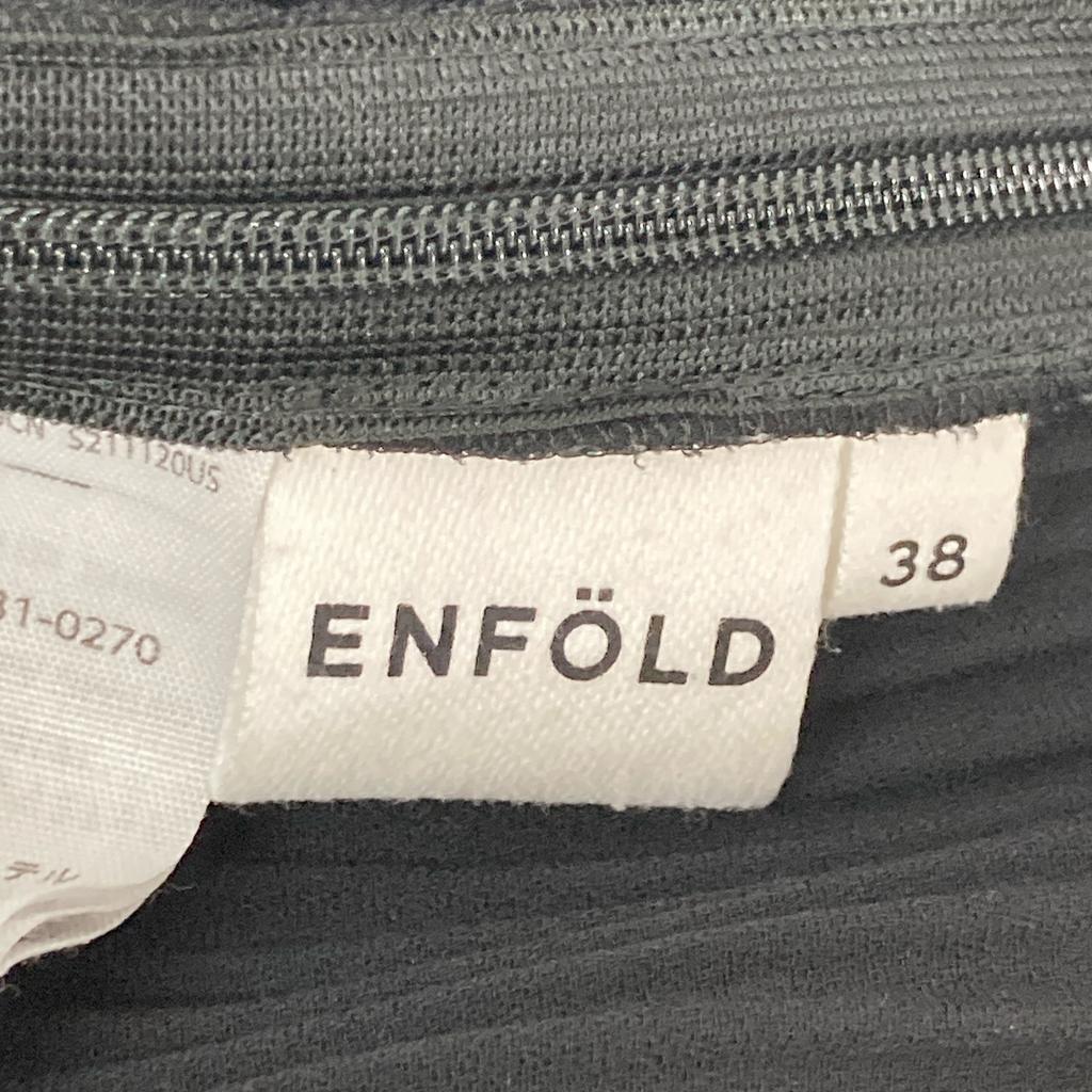 ENFOLD 300FS231-0270 Black Pleated Trousers Bottoms 38 blackUsed