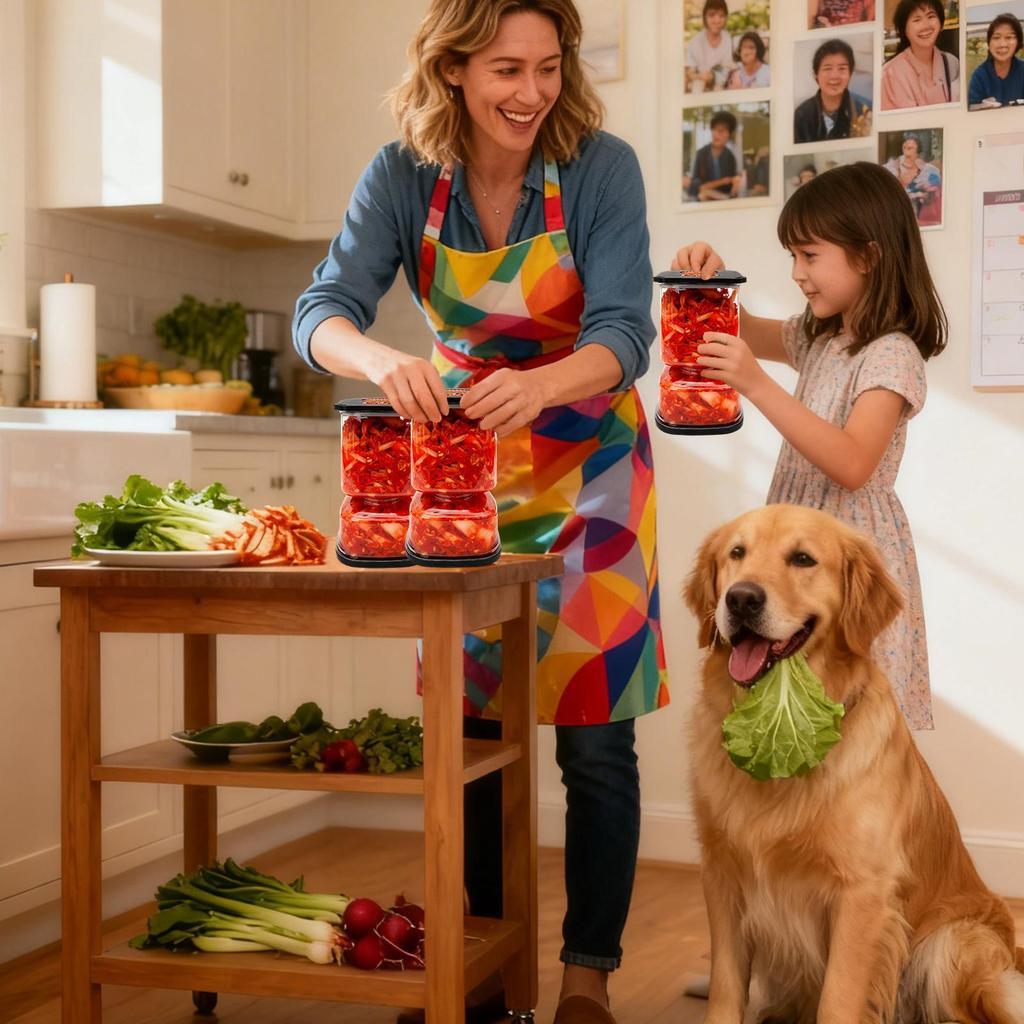 Food Container Clear Square Leakproof Airtight Pickle Jar For Grounds Cereal Sugar Tea Dried Goods Nuts Flour Kitchen Home