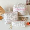 Portable Makeup Organizer Strawberry Pattern Toiletry Bag Daily Organization
