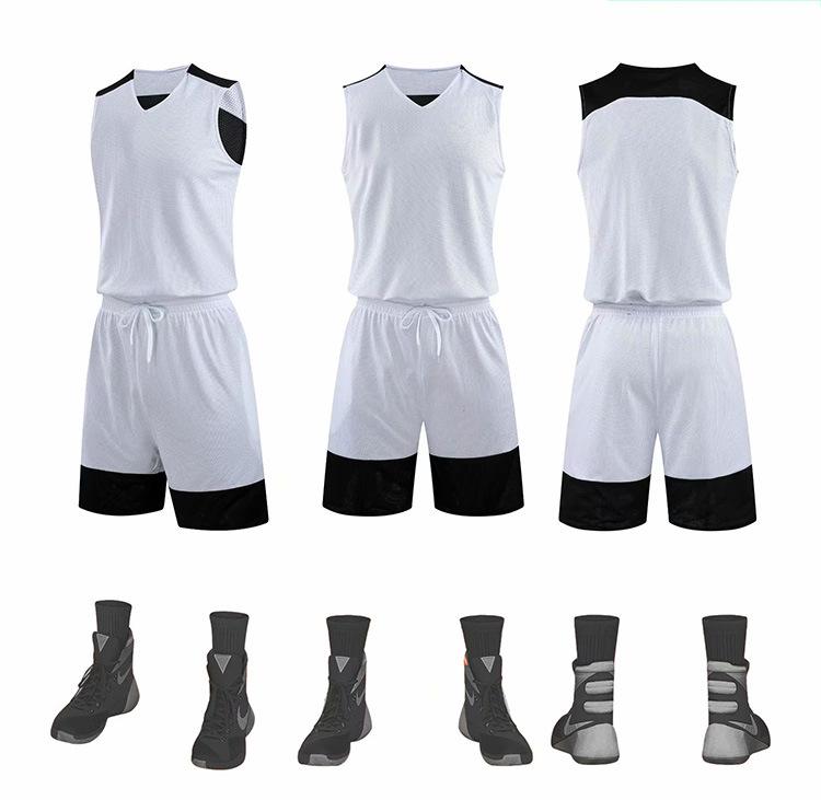 Double-Sided Basketball Jersey Set, Boys' Children'S Double-Sided Jersey, Personalized Two-Sided Wear Printing Number, Competition Training Jersey, Su