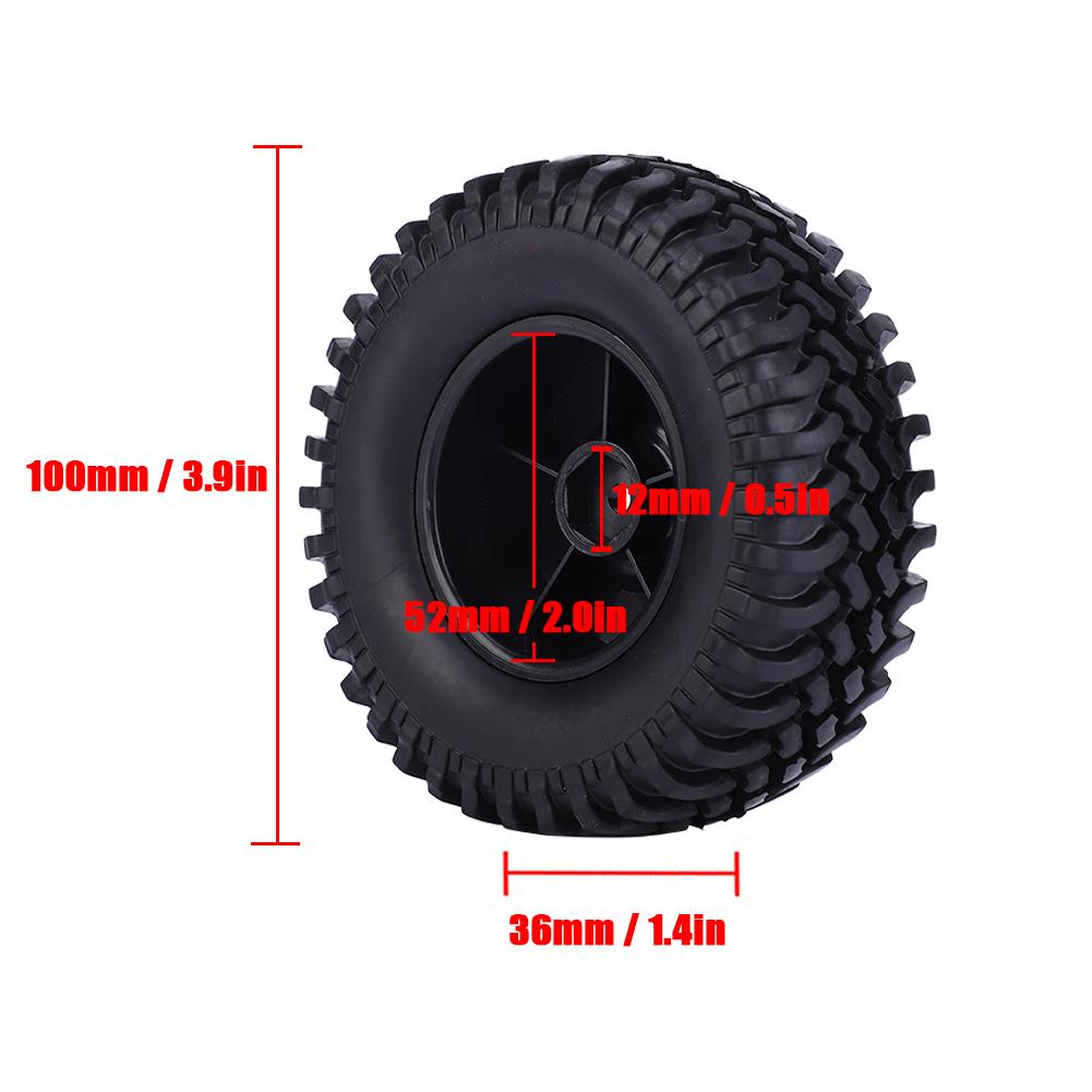 100mm Diameter Simulation RC Car Tire 1/10 Remote Control Car Tyre Replacement Accessories