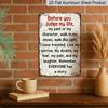 2D Flat Aluminium Motivational Quote Wall Decor, Vintage Metal Art with Pre-Drilled Holes for Easy Hanging - Perfect Gift Idea Suitable As
