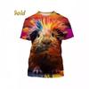 Süßes Hamster-Muster T-Shirt, 3D-bedrucktes kurzärmeliges T-Shirt für Herren und Damen, extra große Größe Hip-Hop T