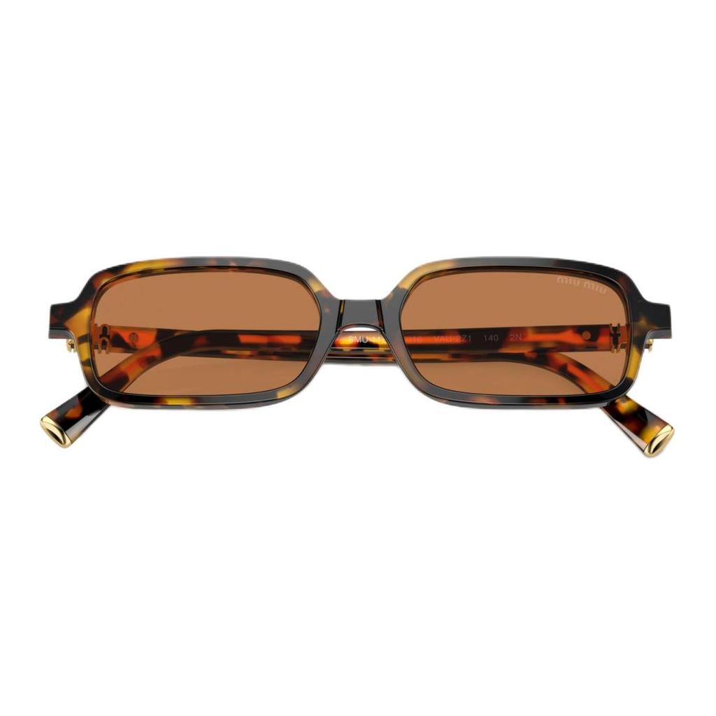 Miu Miu Logo Decorated Acetate Rectangular Sunglasses Women sunglasses Tortoiseshell MIU8XJ3Y