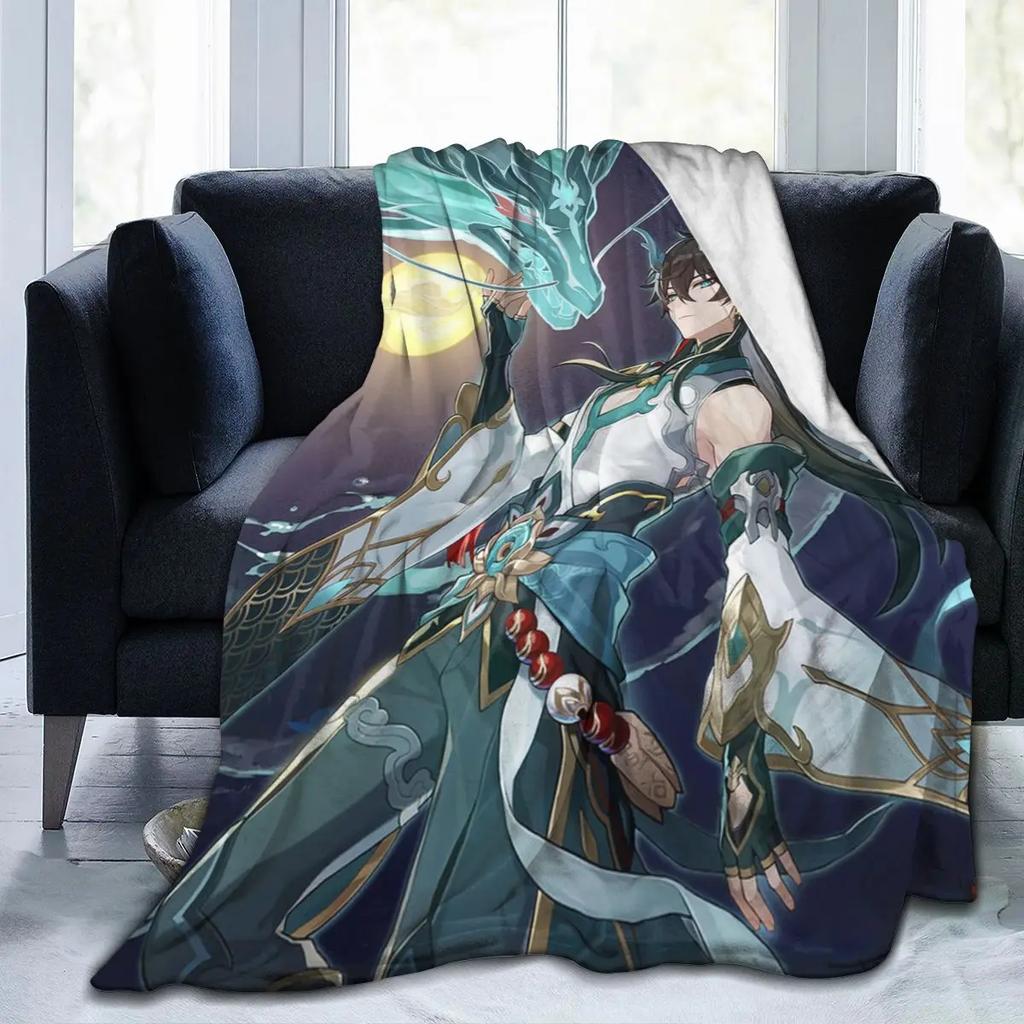 Anime Honkai Star Rail Acheron All Season Fleece Blanket Throw Ultra Soft Flannel Blanket Digital Printed Premium Fluffy Fleece