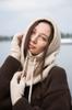 Balaclava woolen ribbed weave beige