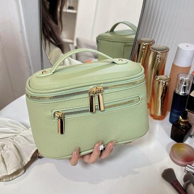 Yousheng Kosmetiktasche, Make-up-Koffer mit Griff, großes Fassungsvermögen, Reißverschluss, leichter tragbarer Kosmetikkoffer, Reise-Kulturtasche