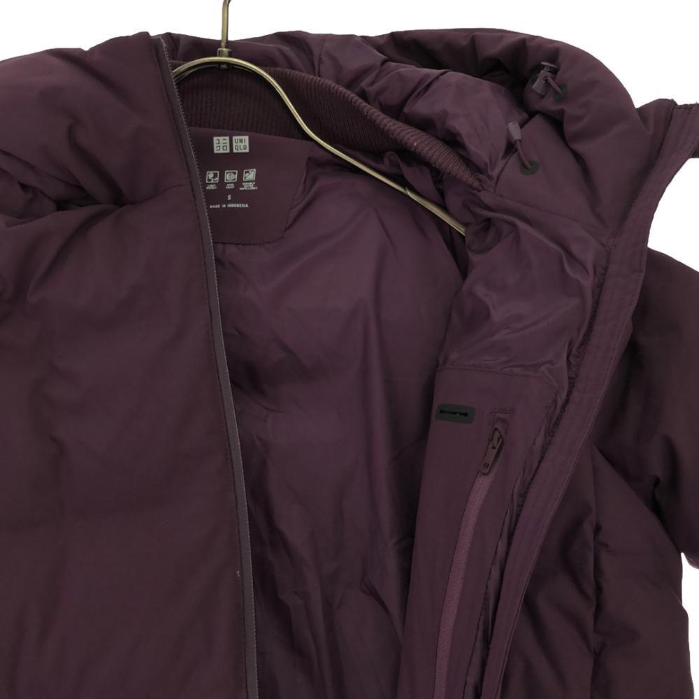 Uniqlo Бесшовное пуховое пальто S Фиолетовое Женское Б/У
