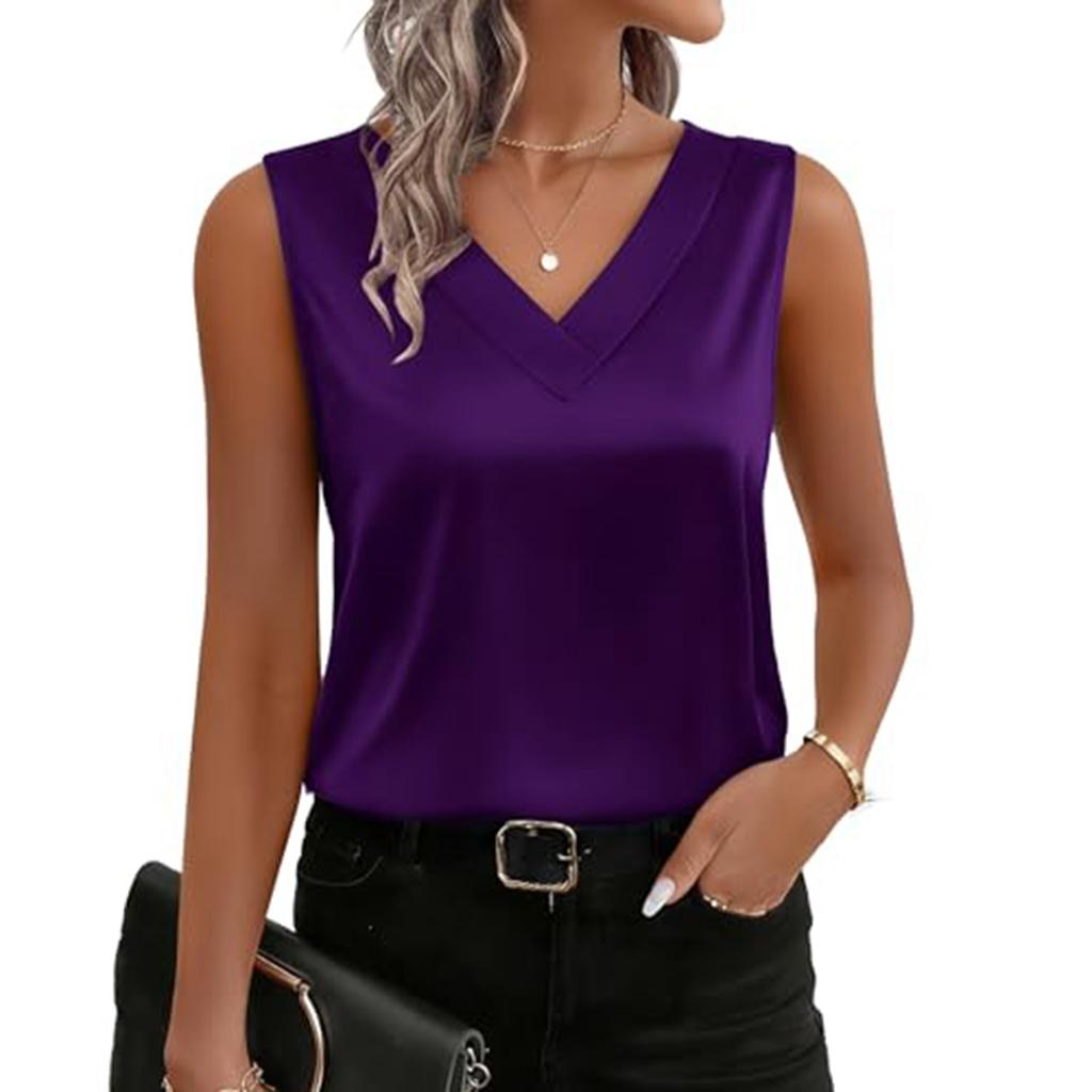 Damen Einfarbig Modisch Business Arbeitshemd Formales T-Shirt Top