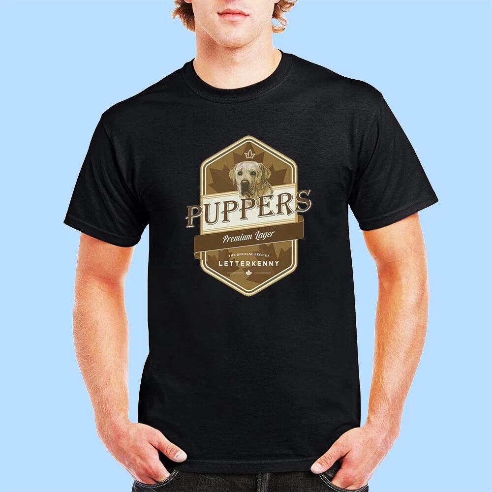 Letterkenny Puppers Premium Lager Beer Mens Black T-Shirt Size S-5XL S