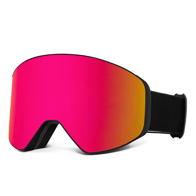 

Adult magnetic ski goggles custom double-layer anti-fog outer ski goggles