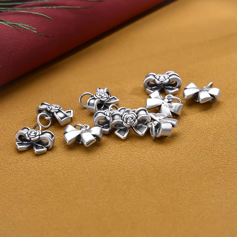 Sterling Silver Bow Knot Spacer Beads for DIY Bracelets