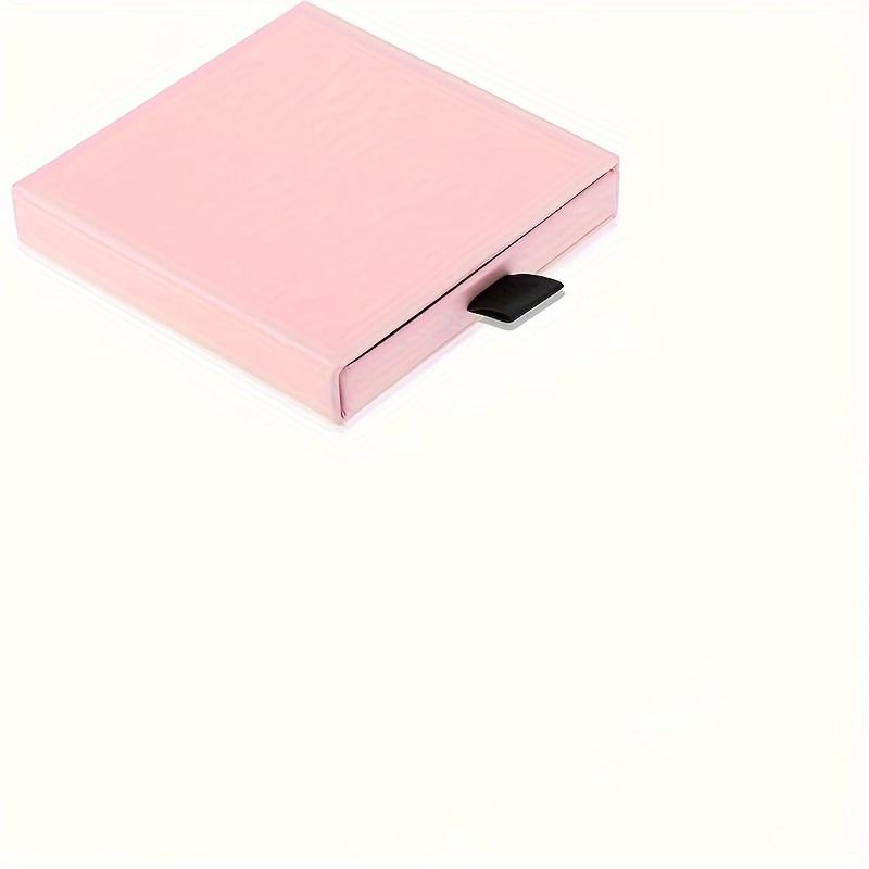 

1 шт. Элегантная шкатулка для украшений с тканевой подкладкой и выдвижным ящиком, прямоугольная картонная витрина для ожерелья, браслета, серег - Не требует питания 1pc розовый