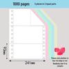 1000 Pages Multi-Part Continuous Computer Form Paper (241-pin, 2-6 Parts)