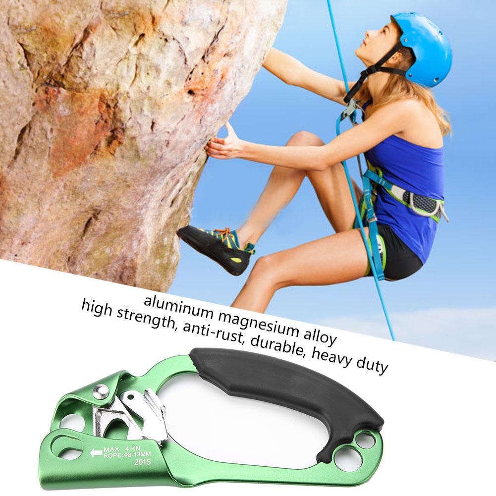 Climbing Hand Clamp Climbing Ascender Right Hand Climbing Ascender Rope Handle Clamp for 8mm-13mm Rope Rock Climbing Equipment