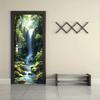 2pcs Natural Forest Waterfall Wall Stickers Living Room Entrance Decoration Stickers Self Adhesive Waterproof Removable Green Pl