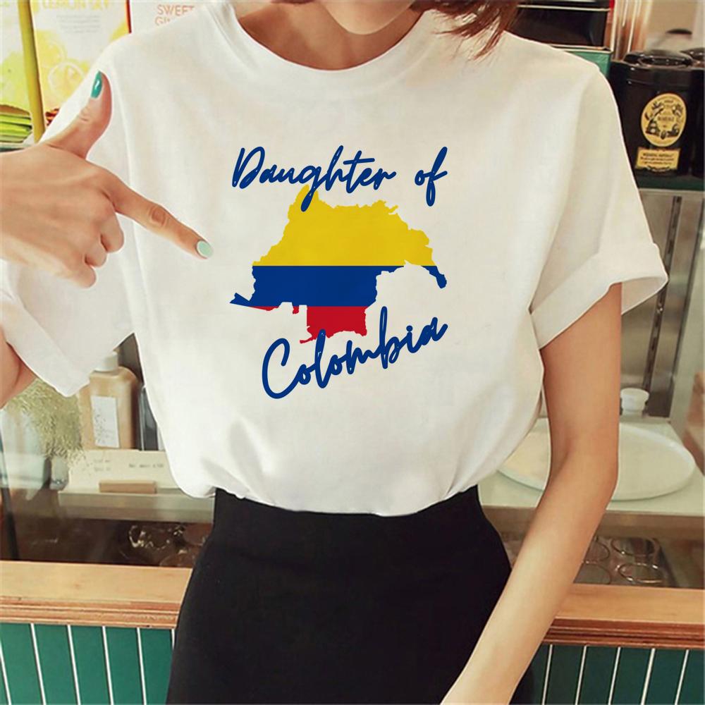 Colombia Tee Women Streetwear T-shirts Girl Anime Graphic Harajuku Clothing