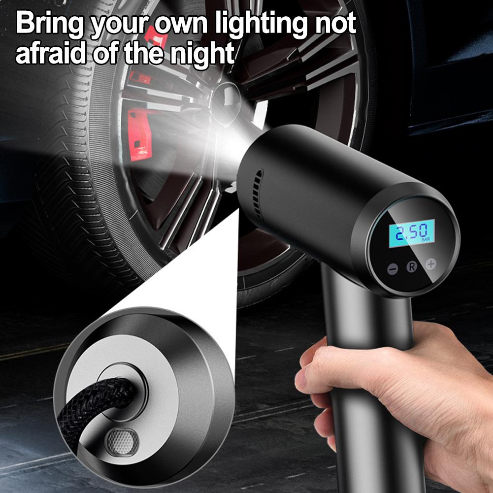 Handheld Wireless Car Inflation Pump Mini Portable Tire Inflator For Bicycle Electric Vehicles 1 Set Charging Function