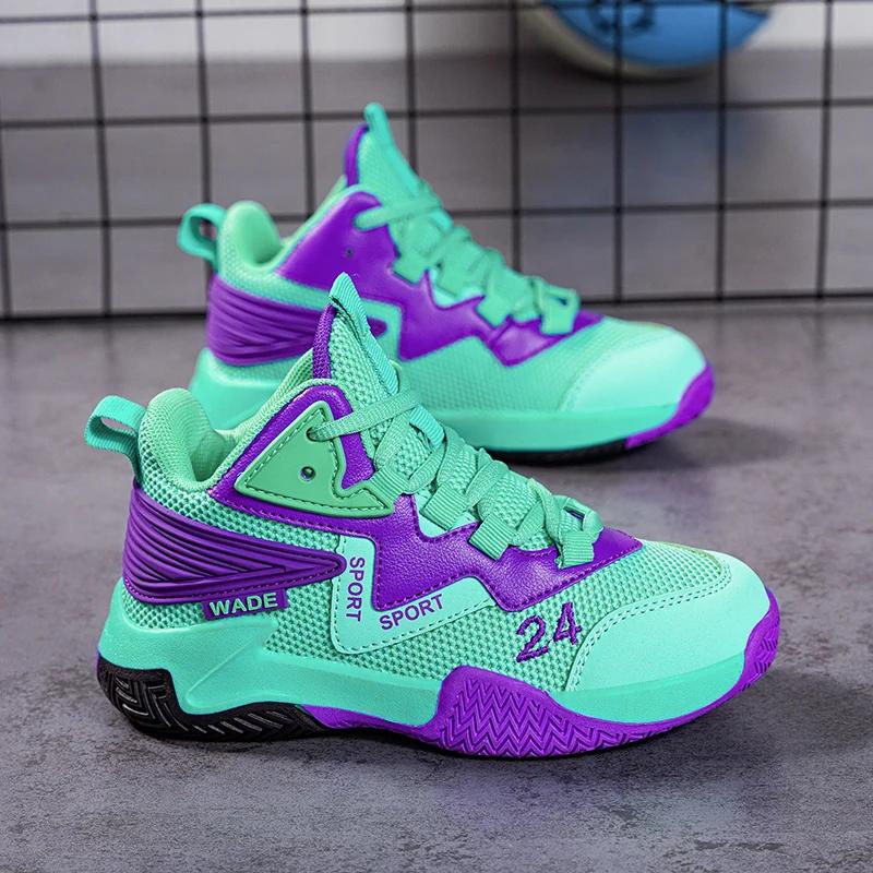 Nye basketballsko Felt Herre Atletisk Merke Pustende Joggesko Slitesterke Trenings Dempet Sklisikker Luksus Basketballsko