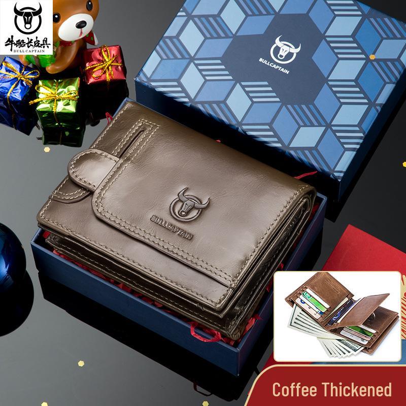 

Мужской кошелек для монет и визитница из натуральной кожи