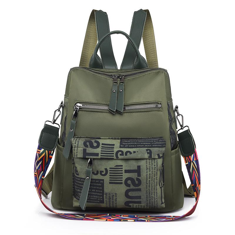 

Oxford Women s Backpack Patchwork Female Travel Backpacks for Women Fashion Backpack Bags Woman 2026 Trend зелений