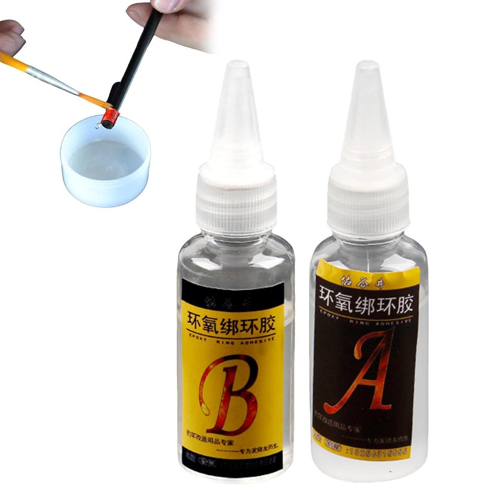 Fishing Rod Repair Epoxy Glue Easy to Use Good Toughness AB Transparent Glue Suitable for All Types of Fishing Rods