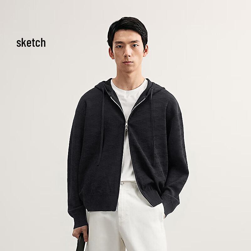 

CROQUIS Men s Hooded Knit Cardigan XL