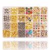 Hand Press Beads Pearl Rivet Set with Beads Screw Heads Multi-color DIY Jewelry Making Kit Loose Beads Circular/Irregular Shape