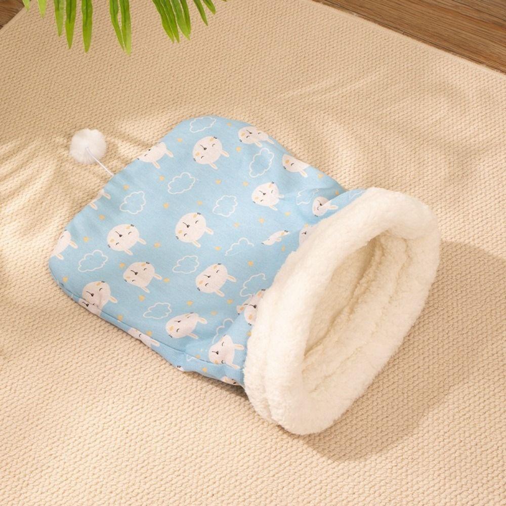 Cartoon Cat Nest Pocket Type Winter Cat Bed Cute Kitten Quilt Bed  for Cats Dogs
