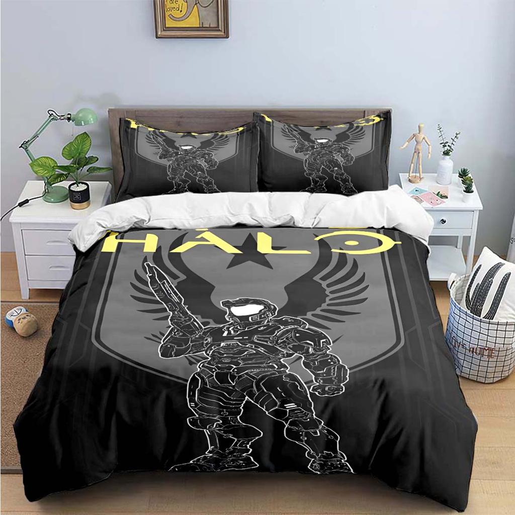 Comforter Game H-Halo 2 Xbox Mechwarrior Print Bedding Sets Bed Supplies Set Bed Comforter Set Bedding Set Luxury Gift