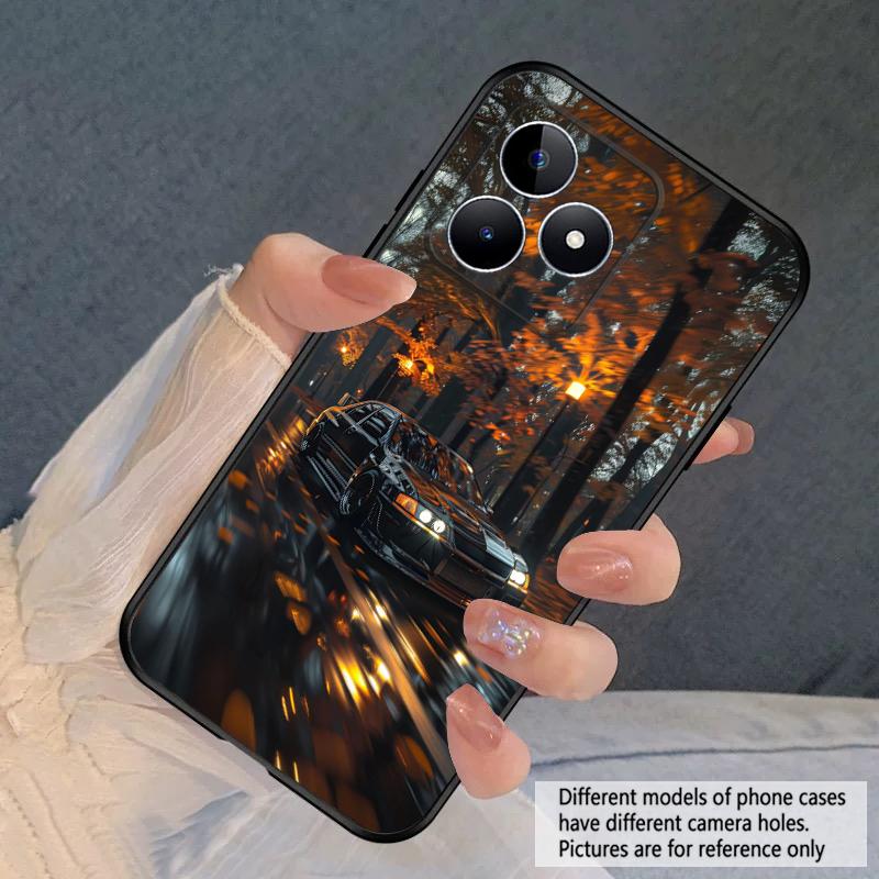 A car in the rain For Oppo Realme 11 12 12X 14 Pro Plus 8 C55 C63 65 67 75 51 53 GT 2 7 Neo 3 5 SE 7 50 silicone soft phone case