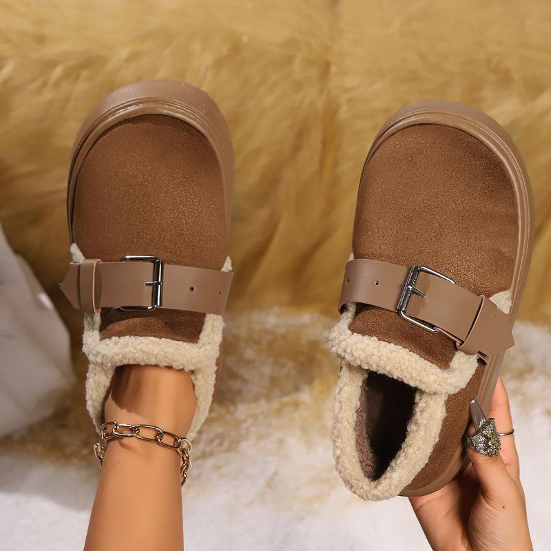 New Luxury Winter/Autumn Women's Shoes Plush Fashion Cotton Women's Flat Sole Slippers Platform Women Comfortable Snow Boots