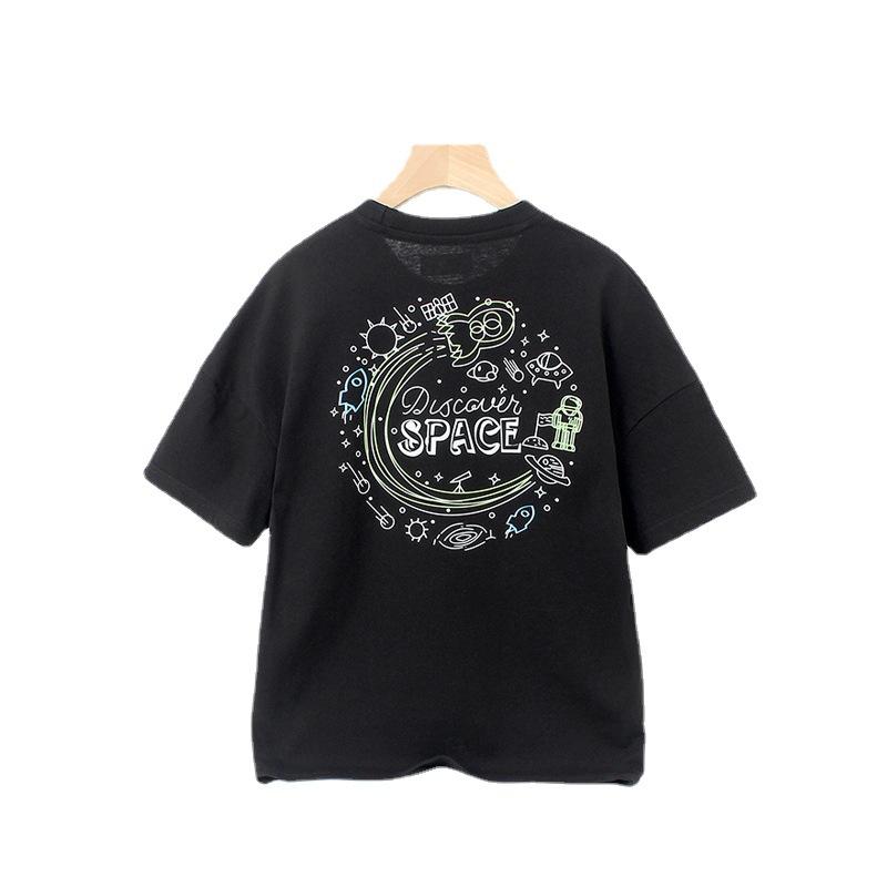 Children's T Summer Korean Version of the New Children's Short-sleeved CUHK Children's Style Breathable T Shirt Boy Short-sleeved T Shirt