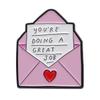 Brooch Cartoon Trendy Collection In Pink With Fun Letter Designs Perfect For Statement Accessories And Gifts