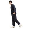Samue for Spring and Cotton Size [Kyoetsu] (Japanese Workwear) Summer, Washable, Tsumugi-style Fabric, 17, Men's (L, Black)