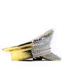 Luxurious Marine Hat with Decorative Rhinestones and Rivet Studded Cool Styles Top Hat for Music Festival Gathering