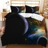 Universe Duvet Cover Set Outer Space Bedding Set Galaxy Twin Polyester Qulit Cover Solar System Planets Universe Queen King Size