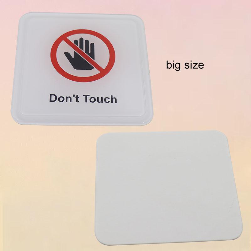 Don't Touch No Touching Signs Public Place Logo Acrylic Wall Stickers Prohibition Badge Notice Store Inside Warning Plaque