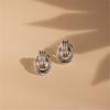 Boucles d'oreilles Clous Élégantes Bijoux de Fête Texture Acier Inoxydable Parfaites pour Rehausser l'Élégance pour le Bureau ou une Soirée