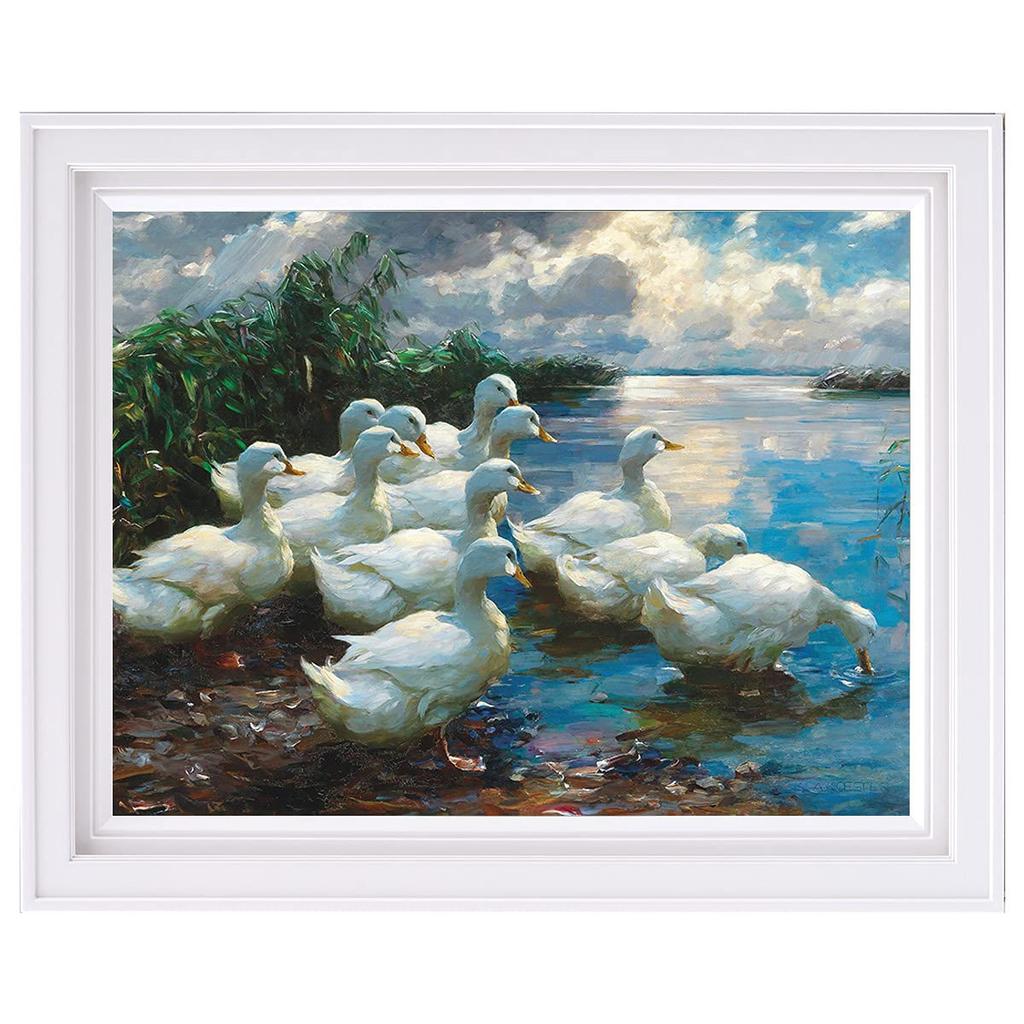 Large oil painting F6 UV acrylic 41 x cm Wood frame, size, white, 7753, 31.8 (compatible size), Material