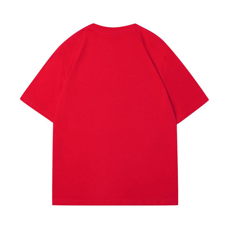 A1-03 Letnia Koszulka z Czerwonym Nadrukiem Thrasher Męska Damska Bawełniana Oversize Krótki Rękaw Casualowa Streetwearowa Koszulka Top