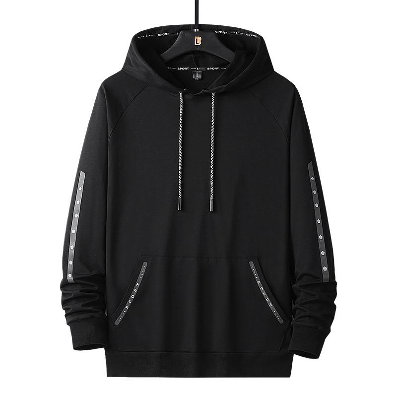 Frühlings- und Herbst-Baumwoll-Hoodies für Herren und Damen, lockere große Größen, sportliche Freizeit-Oberteile in einfarbiger Ausführung