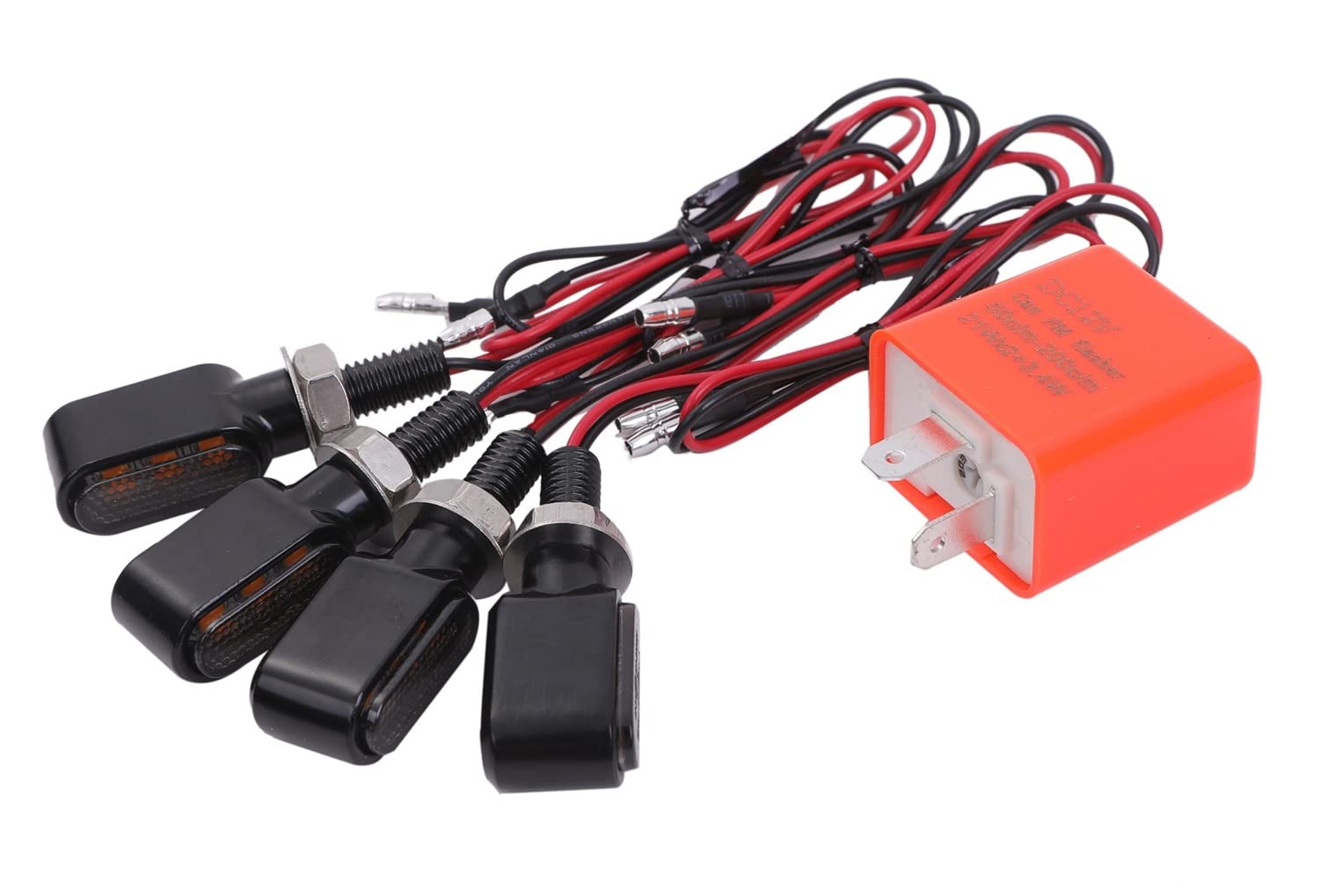 

Маленький светодиодный указатель поворота янтарный 4 штуки с реле микро мини лампа указателя поворота оранжевый