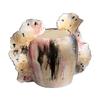 Creative Hand-painted Ceramic Vases Wavy Patterned Wings Ceramic Handicraft Floral Arrangement Accessories Home Decoration