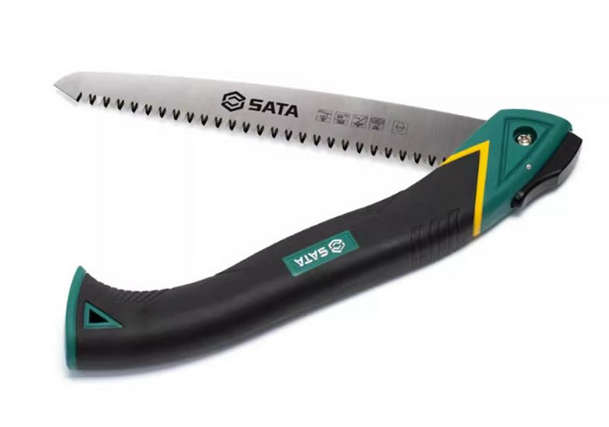 SATA Folding Saw 93522/93536: SK5 Sharp Triple-Teeth Utility Saw for Woodworking and Pruning. 12-inch Handle Saw Blade
